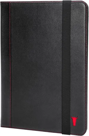 TORRO Case Compatible with iPad Pro 12.9” 6th / 5th / 4th Gen - Genuine Leather iPad Pro 12.9 2022 Case with Stand Function, Apple Pencil Connectivity and Wake Sleep Function (Black)