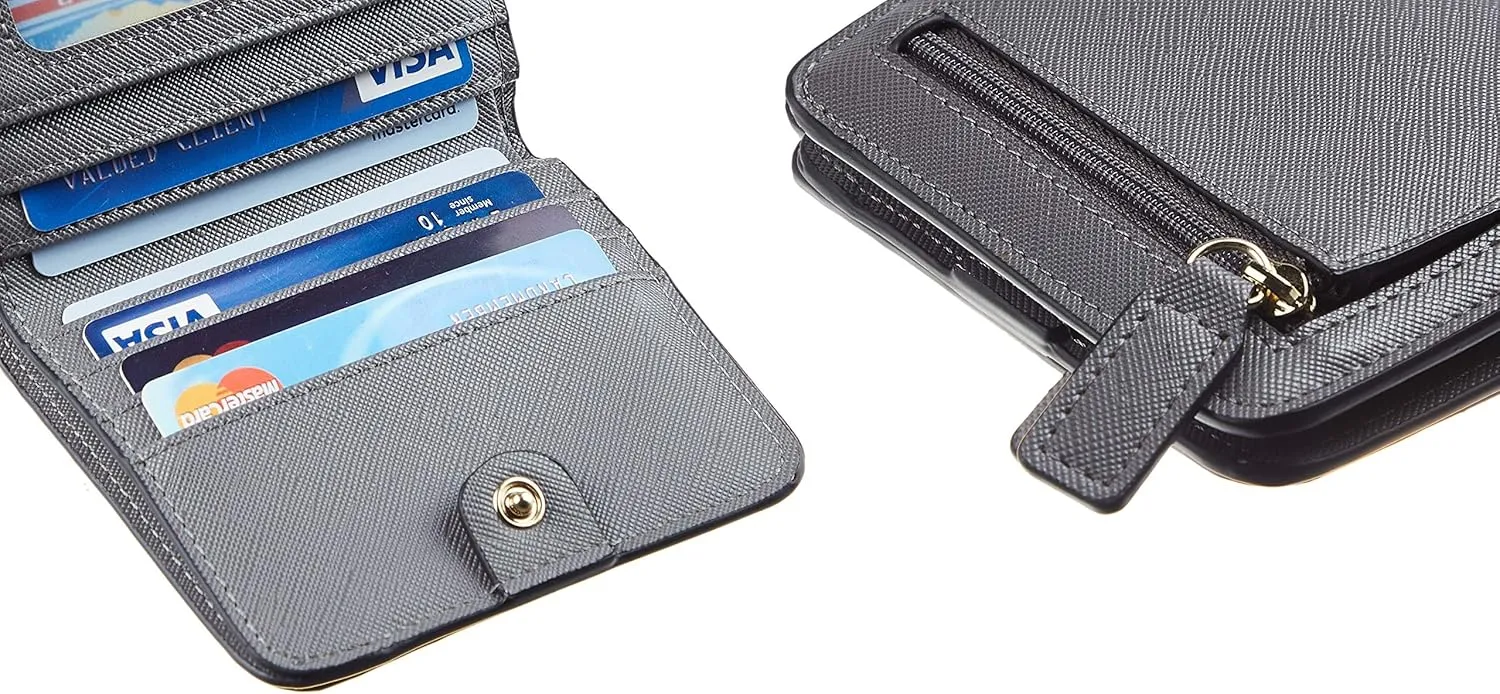 Toughergun Wallet Women Rfid Blocking Small Compact Bifold Luxury Leather Pocket Wallet Ladies Mini Purse with ID Window
