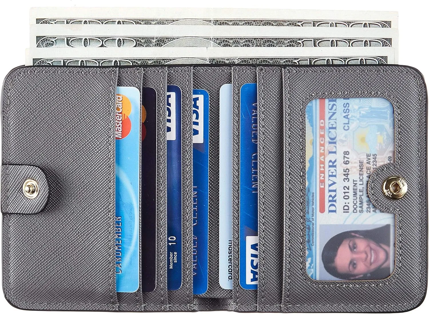 Toughergun Wallet Women Rfid Blocking Small Compact Bifold Luxury Leather Pocket Wallet Ladies Mini Purse with ID Window
