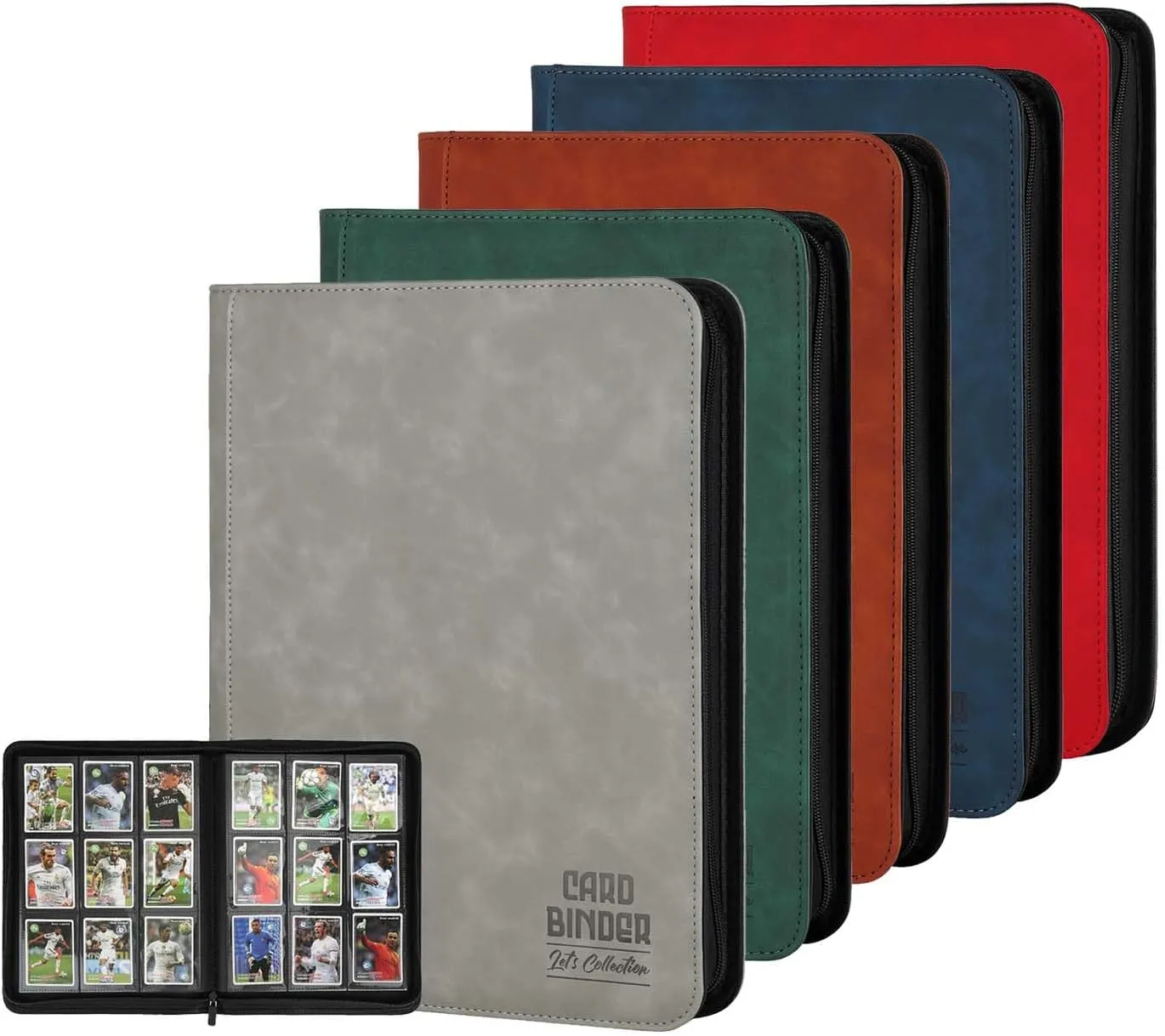 Trading Card Binder, Premium 9 Pocket Double Sided 540 Pocket PU Card Collection Binder, Collectible Trading Card Albums for MTG, TCG, Sport Card, Game Cards (5 PACK)