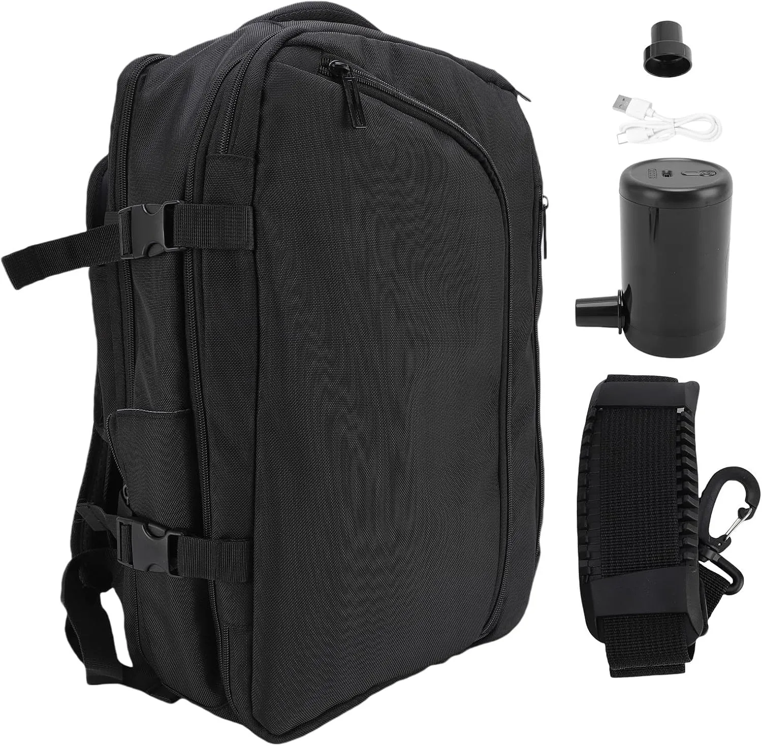Travel Vacuum Backpack with Pump, 36 to 55L Large Capacity Expandable Dry Wet Separation Vacuum Compression Backpack for Business Travel