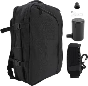 Travel Vacuum Backpack with Pump, 36 to 55L Large Capacity Expandable Dry Wet Separation Vacuum Compression Backpack for Business Travel