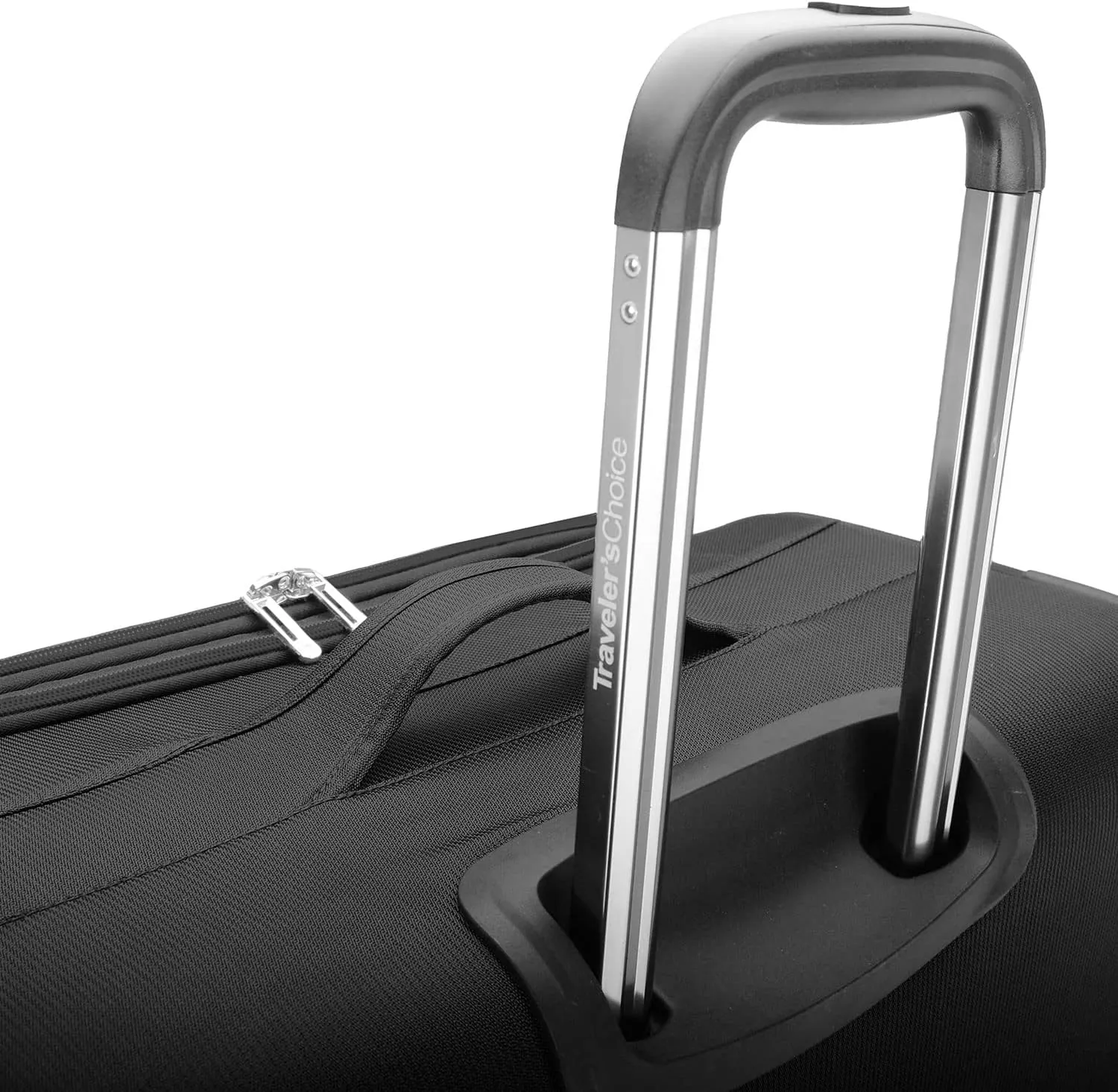 Traveler's Choice Lares Softside Expandable Luggage with Spinner Wheels, Black, 3 Piece Luggage Set