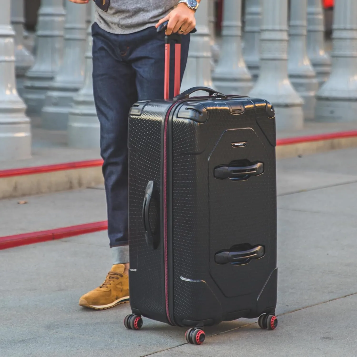 Traveler's Choice Maxporter II 30" Hardside Spinner Trunk Luggage, Expandable, Dark Green