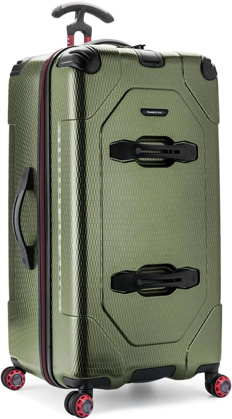 Traveler's Choice Maxporter II 30" Hardside Spinner Trunk Luggage, Expandable, Dark Green
