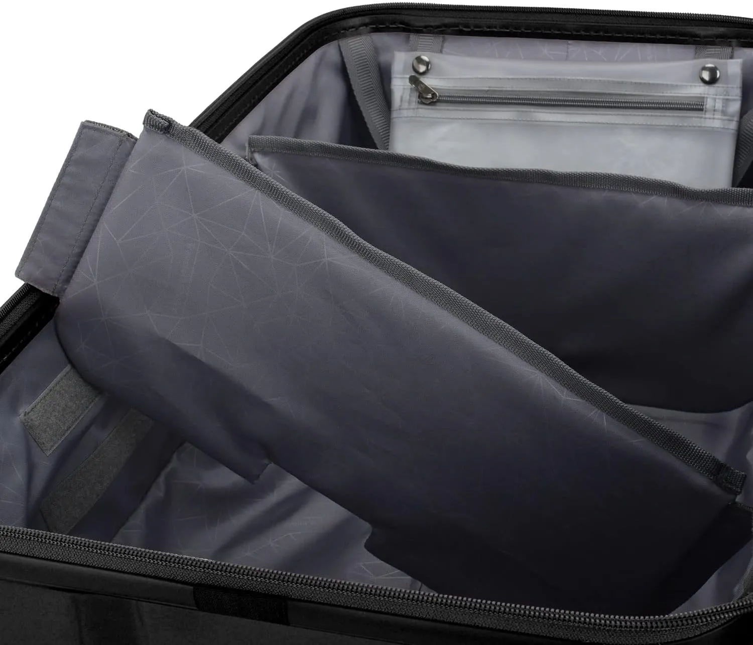 Traveler's Choice Ultimax II 26" Medium Trunk Spinner Luggage, Tie Down Straps, Matte Black, Checked Inch