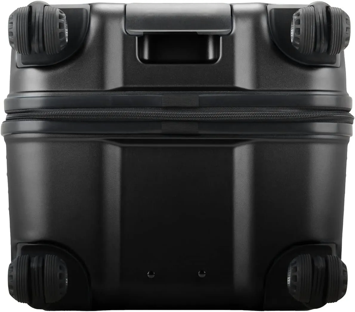 Traveler's Choice Ultimax II 26" Medium Trunk Spinner Luggage, Tie Down Straps, Matte Black, Checked Inch