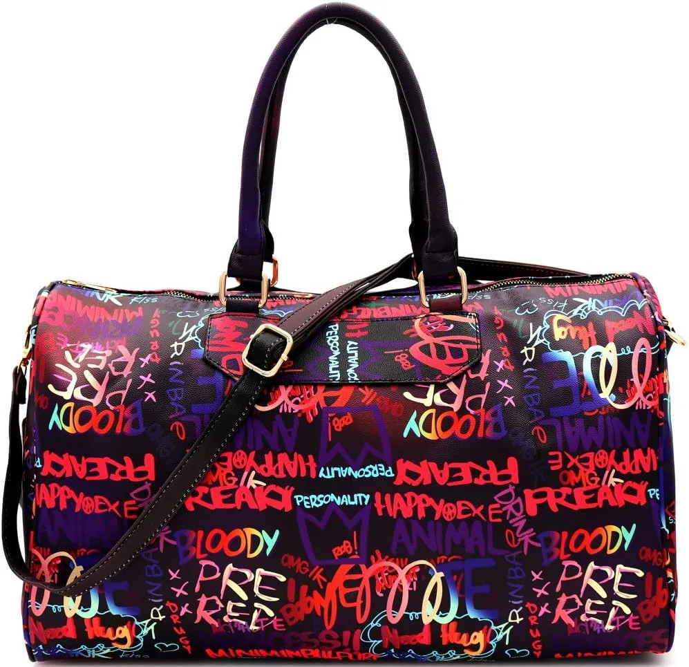 Trendeology Travel Duffel Bag Weekender Graffiti Novelty Tote Handbag