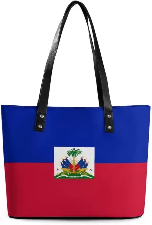 Trendy Hungary Flag Zipper Shoulder Bag Women Stylish Leather Tote for Daily Use