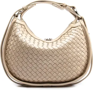 Trendy Woven Purse for Women Lightweight Soft Leather Hobo Shoulder Bags with Zipper Woven Handbag for Women