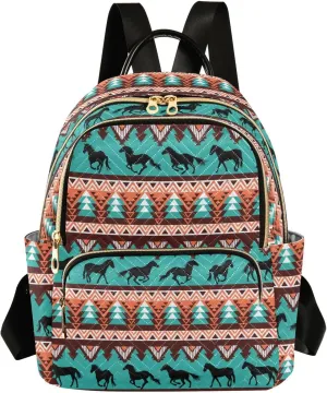 Tribal Aztec Print Mini Backpack for Women, Travel Backpack Purse for Ladies Fashion Shoulder Bag Daypack Travel Bag