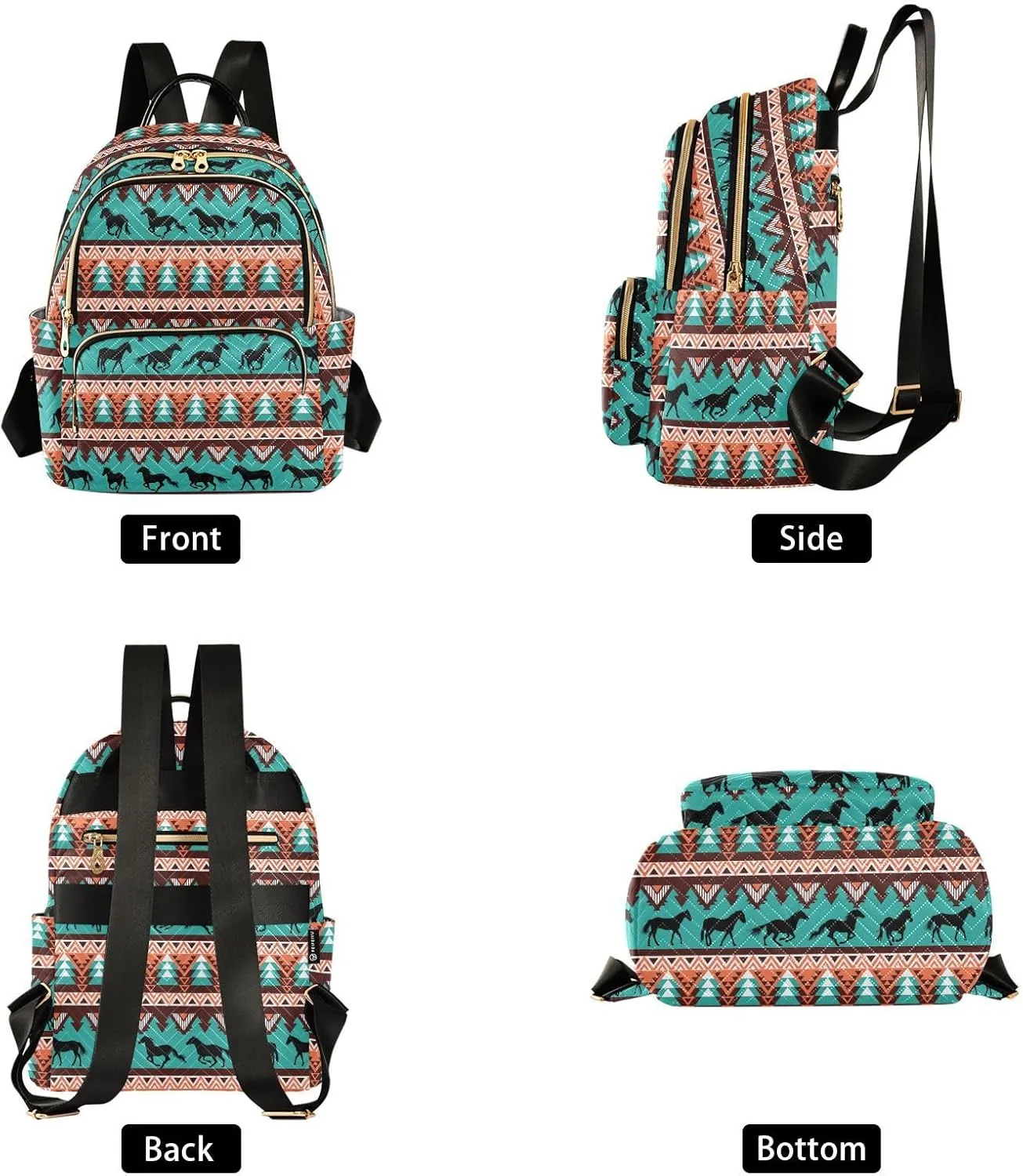 Tribal Aztec Print Mini Backpack for Women, Travel Backpack Purse for Ladies Fashion Shoulder Bag Daypack Travel Bag