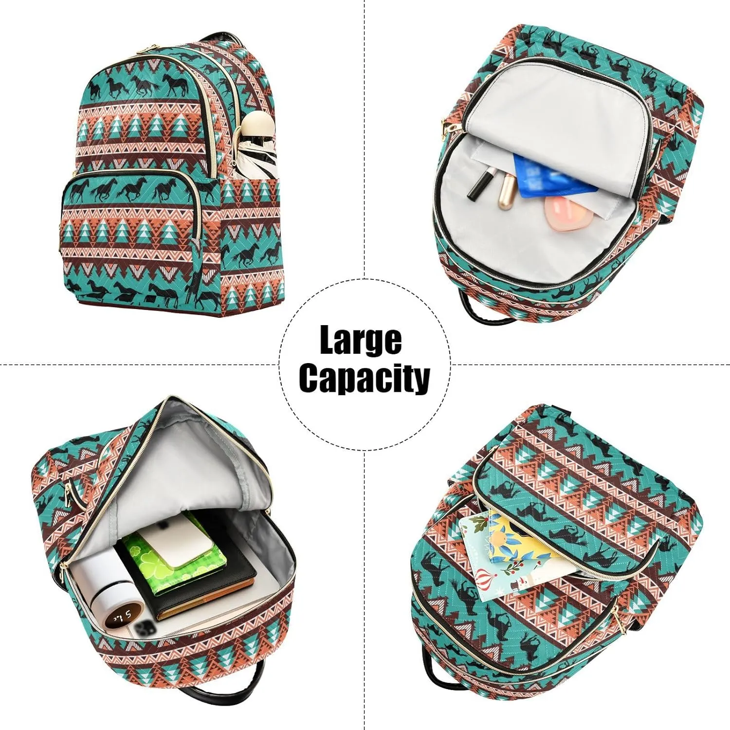 Tribal Aztec Print Mini Backpack for Women, Travel Backpack Purse for Ladies Fashion Shoulder Bag Daypack Travel Bag