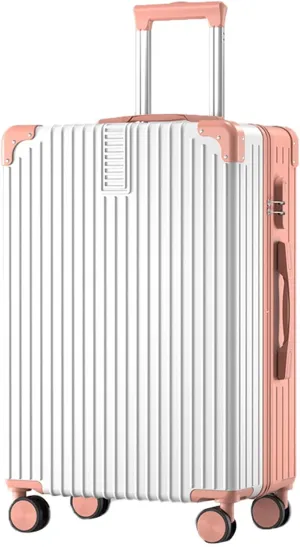 Trolley Case With Universal Wheels And Bag, Multi-functional Carrying Case, Hard Shell Suitcase With Impact Resistant Corners (Color : 22, Size : Rose White)