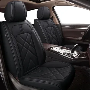 TTX LIGHTING Car Seat Covers Fit for Mazda CX-30 2020-2024 2025 - Breathable Leather Waterproof 2 Front Seat Protector (Black)