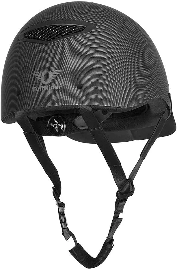 TuffRider Starter Carbon Fiber Print Equestrian Horse Riding Helmet