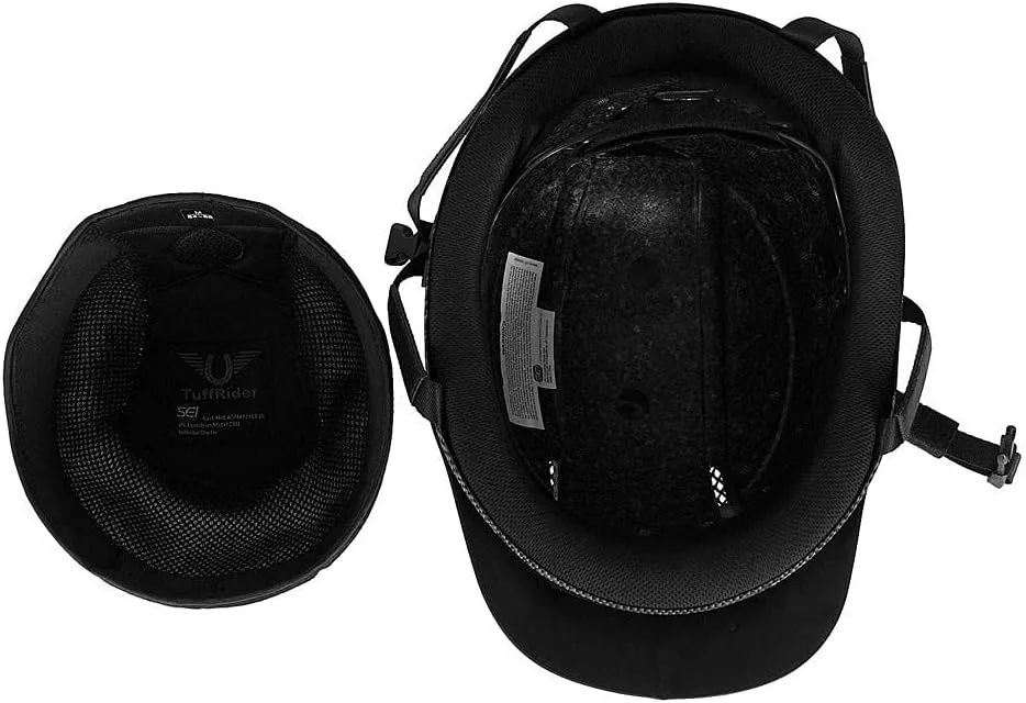 TuffRider Starter Carbon Fiber Print Equestrian Horse Riding Helmet