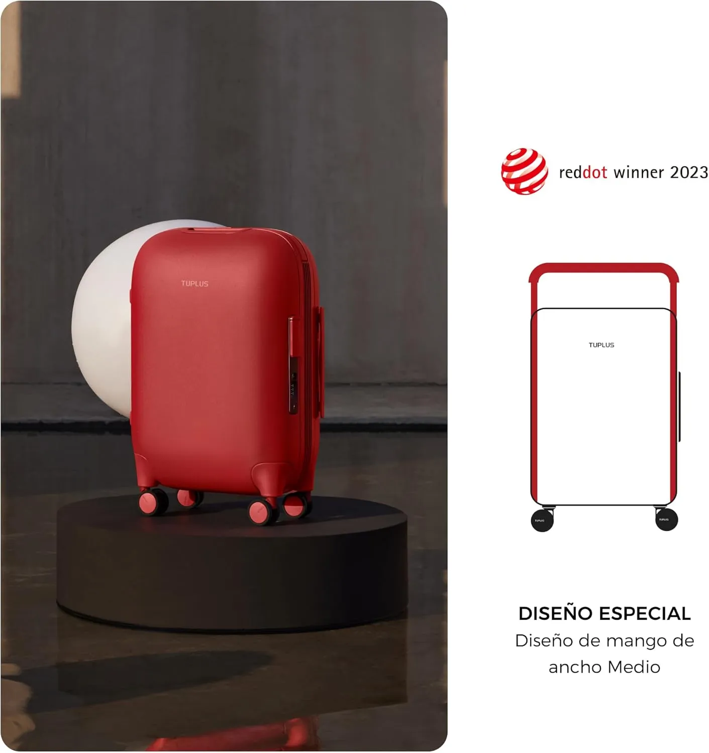 TUPLUS Suitcase ABS Hard Shell Luggage Hold Check in Travel Case with 4 Spinner Wheels with TSA Lock,TIME CAPSULE COLLECTION