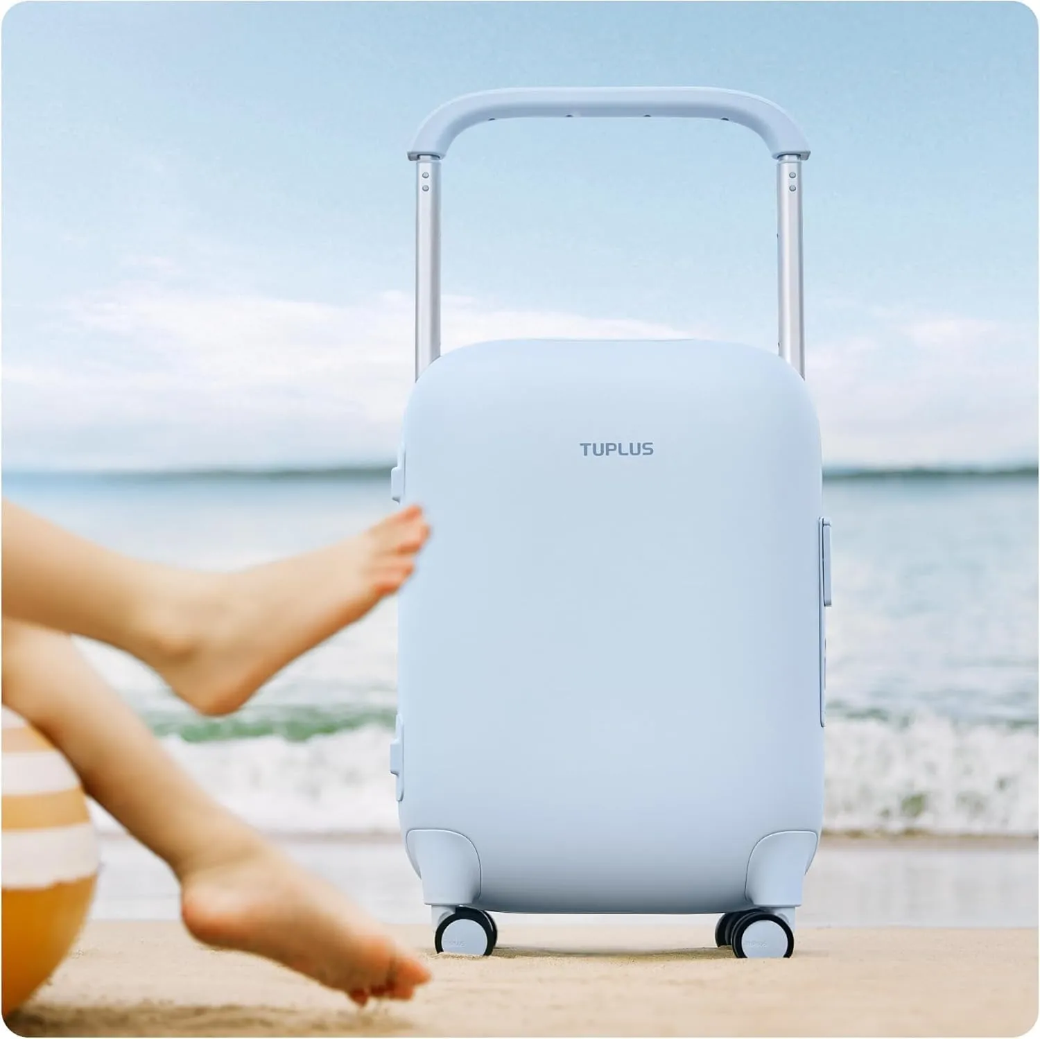 TUPLUS Suitcase ABS Hard Shell Luggage Hold Check in Travel Case with 4 Spinner Wheels with TSA Lock,TIME CAPSULE COLLECTION