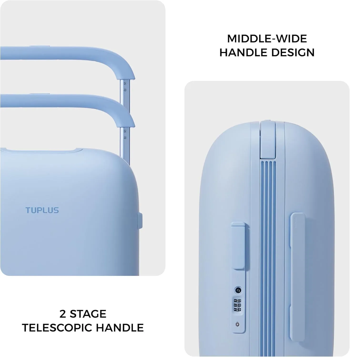 TUPLUS Suitcase ABS Hard Shell Luggage Hold Check in Travel Case with 4 Spinner Wheels with TSA Lock,TIME CAPSULE COLLECTION