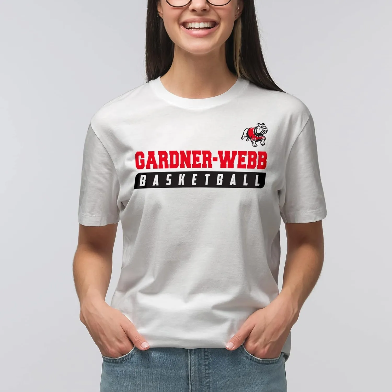 UGP Campus Apparel NCAA Basketball Slant, Team Color T Shirt, College, University