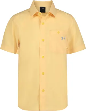Under Armour Boys' Outdoor Short Sleeve Shirt, Woven Button Down, Collared Neckline