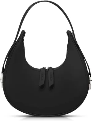 Underarm Bag, Leather Shoulder Bag, Vegan Handbags for Women Travel, Work, Vacation(Black)