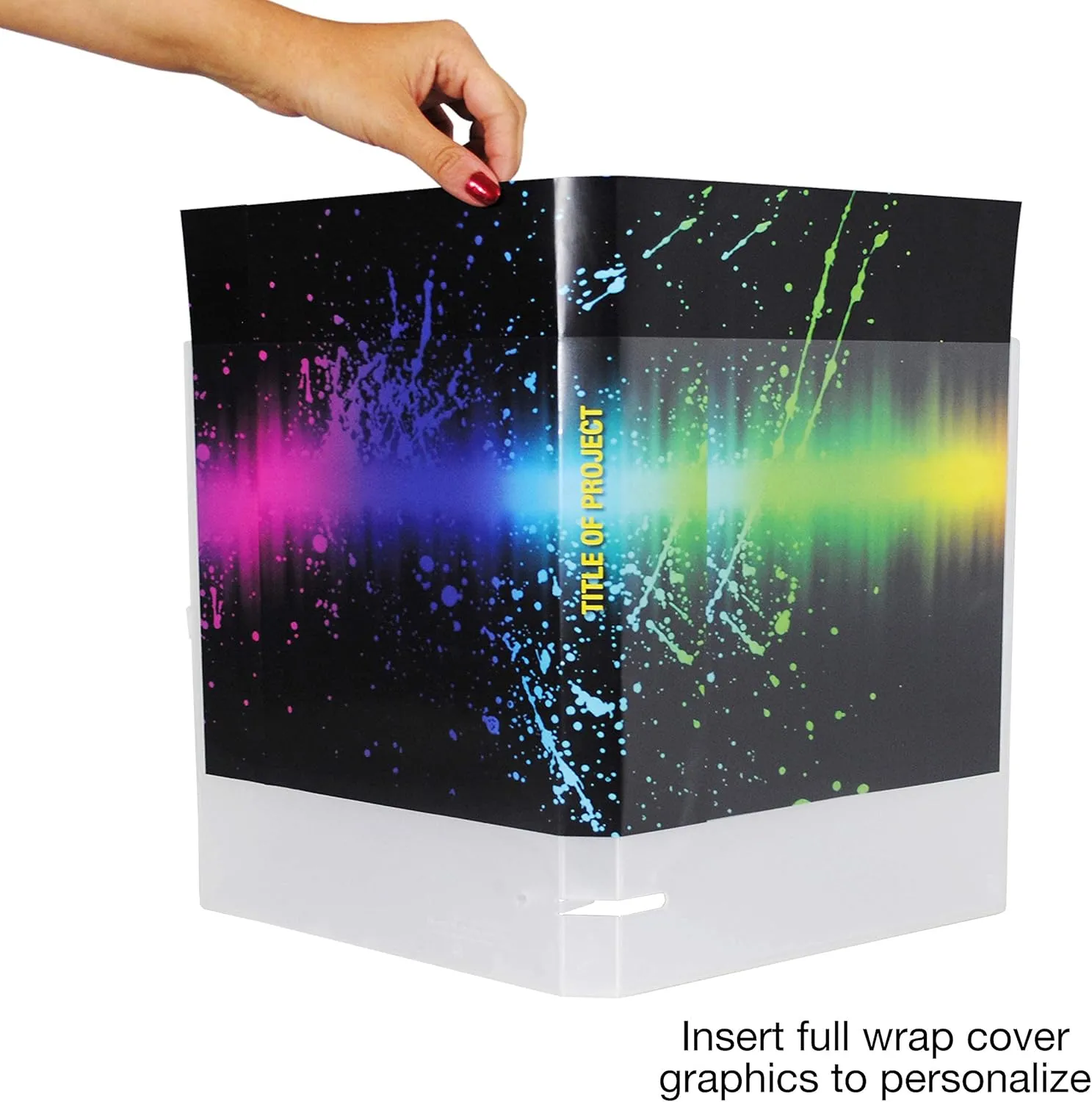 UniKeep 3 Ring View Binder - Binder Case is Fully Enclosed - Available in White, Clear, or Black and in Various Spine Widths (Pack of 3, Clear, 1.0 Inch)