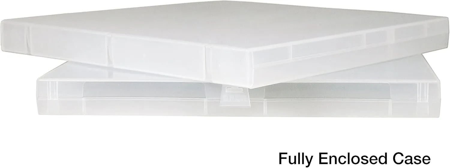 UniKeep 3 Ring View Binder - Binder Case is Fully Enclosed - Available in White, Clear, or Black and in Various Spine Widths (Pack of 3, Clear, 1.0 Inch)