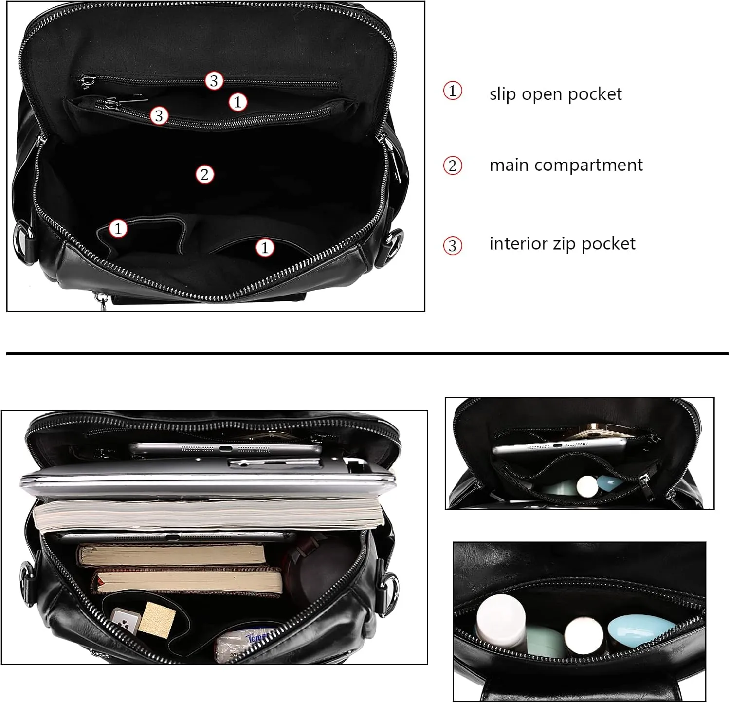 Uromee Backpack Purse for Women Vegan Leather Ladies Fashion Travel Shoulder Bag Convertible