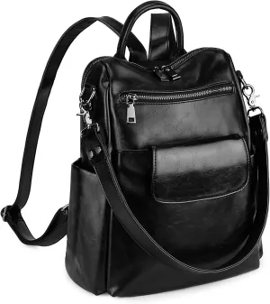 Uromee Backpack Purse for Women Vegan Leather Ladies Fashion Travel Shoulder Bag Convertible