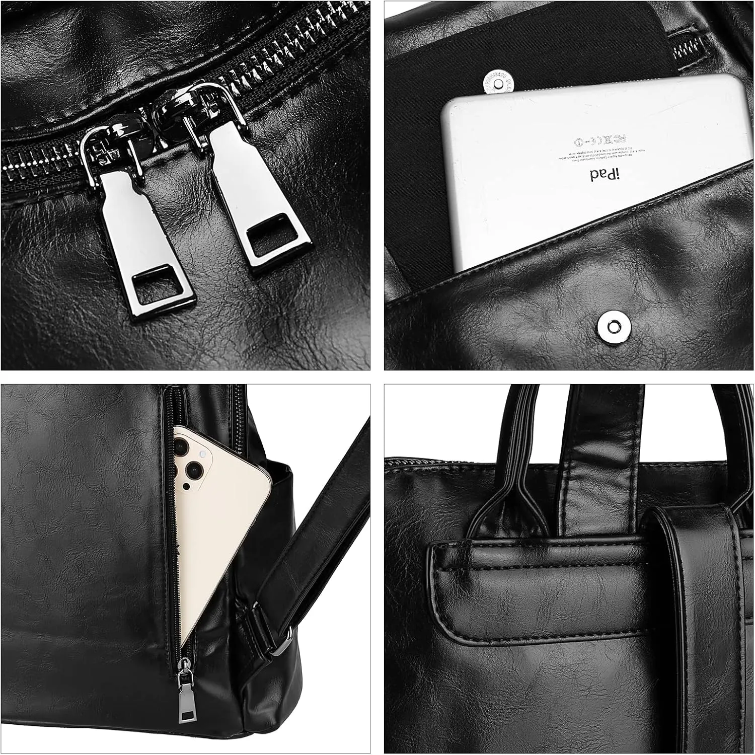 Uromee Backpack Purse for Women Vegan Leather Ladies Fashion Travel Shoulder Bag Convertible