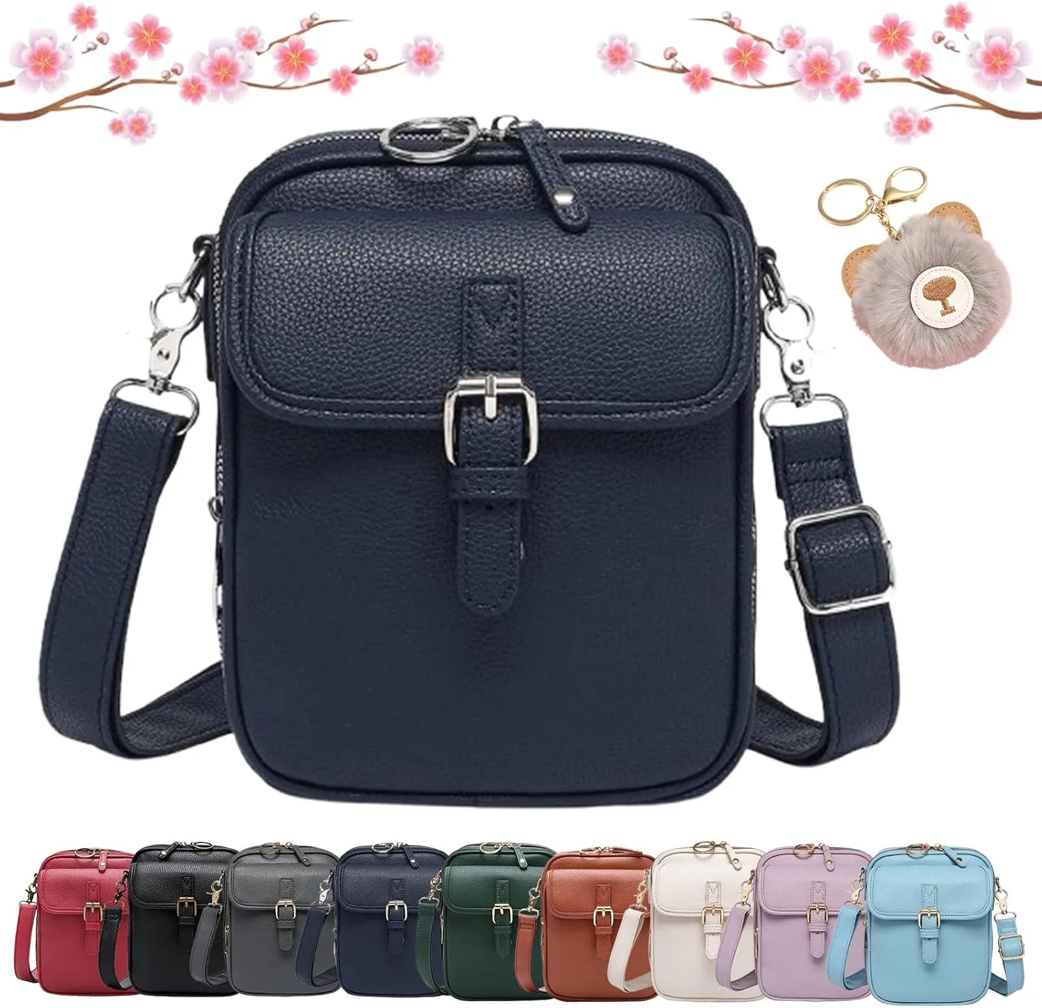 Urvashi Crossbody Leather Bag, Collaboraten Crossbody Leather Bag, Vintage Anti Theft Shoulder Bag with 10 Card Slot