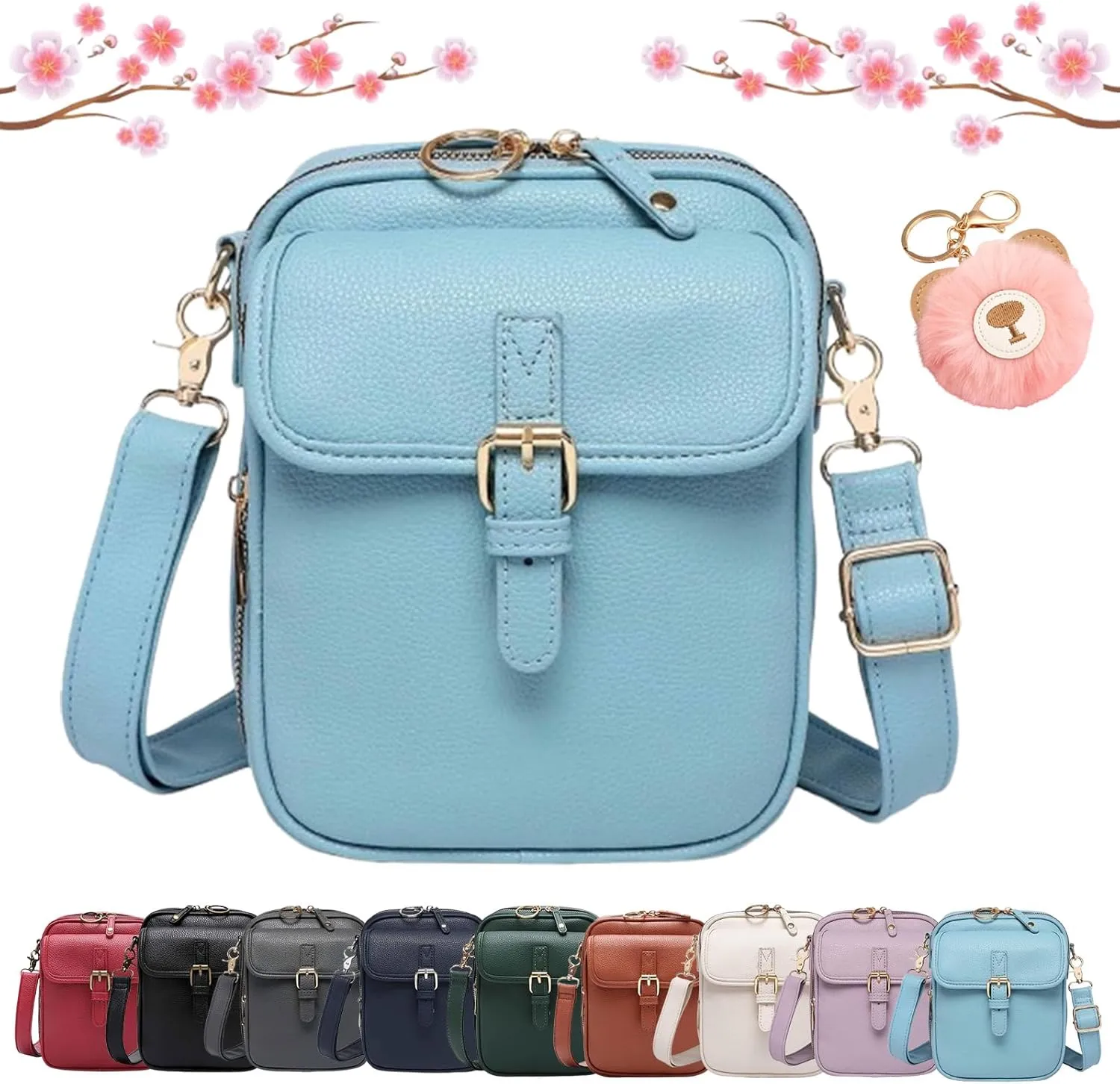 Urvashi Crossbody Leather Bag, Collaboraten Crossbody Leather Bag, Vintage Anti Theft Shoulder Bag with 10 Card Slot