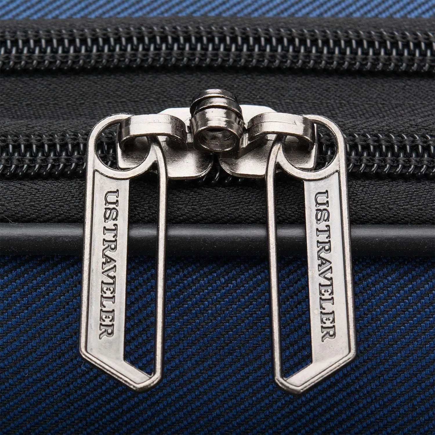 U.S. Traveler Aviron Bay Expandable Softside Spinner Wheels, Navy, 3 Piece Luggage