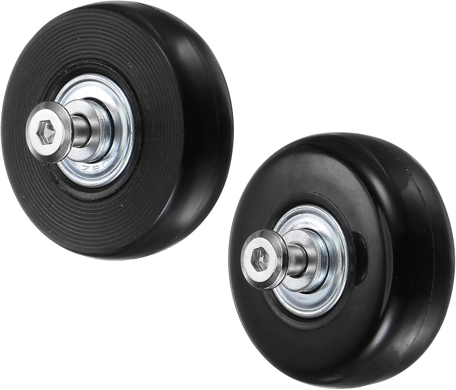 uxcell Replacement Luggage Wheels 45x18mm Suitcase Wheel Repair Kits Include 2 PU Bearing Wheels & Washers, Wrenches & Axle Screw for Trolley Bag, Inline Skate and Caster Board