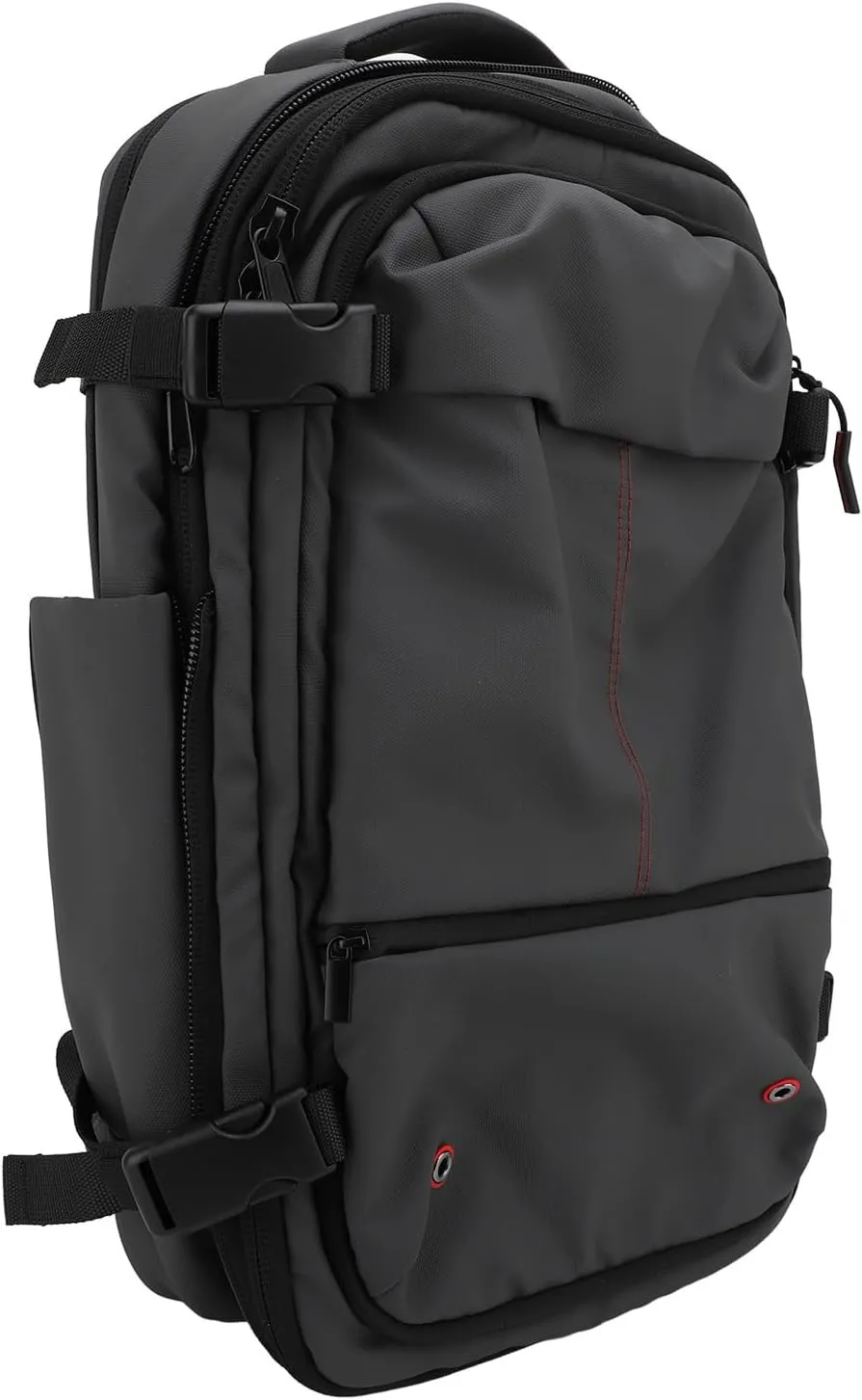 Vacuum Backpack, Large Capacity Water Expandable Travel Backpack, 19 Inch Laptop Bag with Vacuum Pump for Travel Business (Grey)