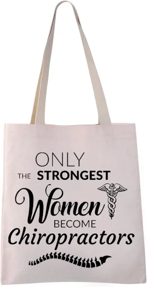 VAMSII Chiropractor Gift Bag Chiropractic Thank You Gift Tote Bag Spine Doctor Gifts Chiropractor Student Graduation Gifts (Women Chiropractors Tote)