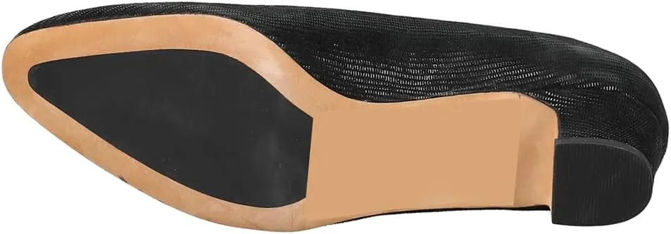VANELi Womens Astyr Pointed Toe Block Pumps Dress Casual Low Heel 1-2" - Black