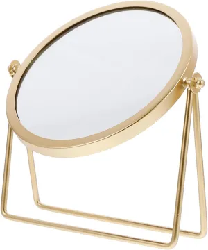 Vanity Mirror Bathroom Make Up Mirror Square Makeup Mirror Vintage Makeup Mirror Desk Vanity Swivel Mirror Round Beauty Mirror Table Mirror for Makeup Foldable Iron Office Metal