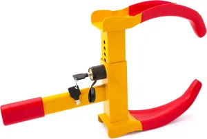 VaygWay Tire Clamp Universal Wheel Lock- Heavy Duty Security Metal Boot Stabilizer Anti Theft Wheel Chock Lock Car Trailer Wheel-Security Travel Locking Claw Auto- for Car Van