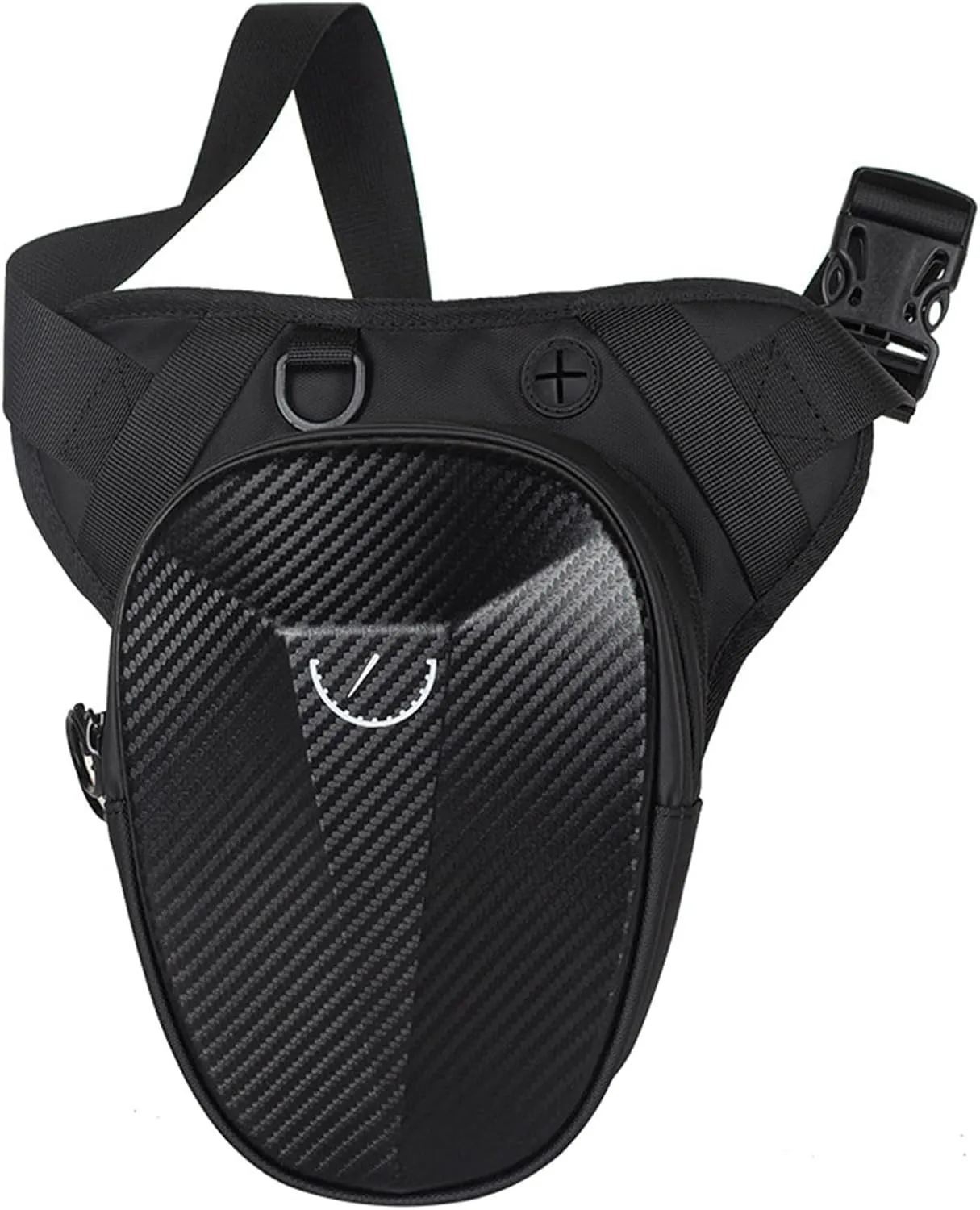 Vechkom Tactical Drop Leg Bag Waterproof- Adjustable Outdoor Waist Pack for Motorcycle Hiking Cycling Fishing Travel Hip Thigh Pouch Cross Body Bag for Men Women with 40% Expandable Storage(Black)