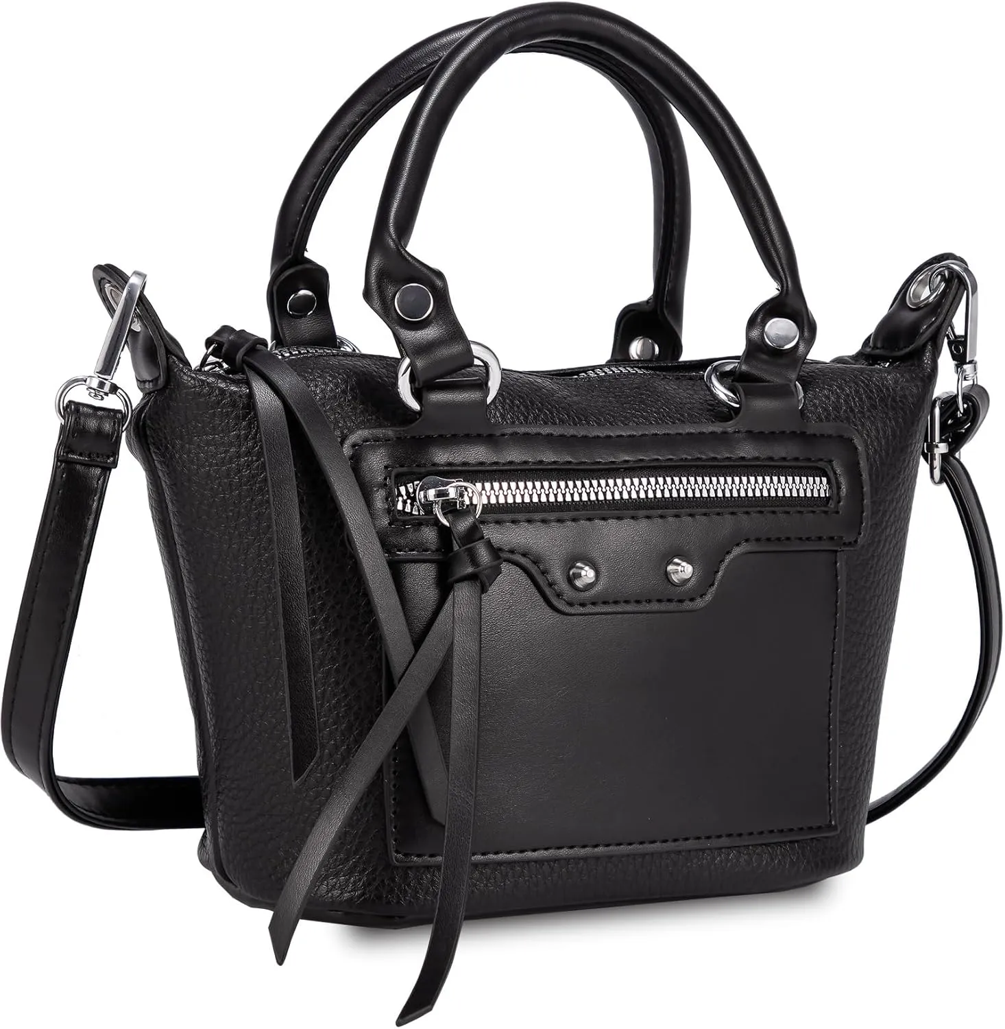 Vegan Leather Crossbody Bags for Women Trendy Small Designer Cross Body Purse Shoulder Handbags 2025(black)