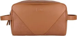 Vegan Leather Travel Organizer – Stylish & Water-Resistant, Dual Zipper Compartments, Multiple Pockets.