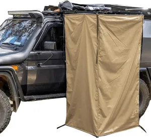 Vehicle Awning Shower Room with LED Light, Outdoor Portable Instant Changing Room, Car Side Shower Tents - SUV Truck Bathroom Tent (Khaki 1)