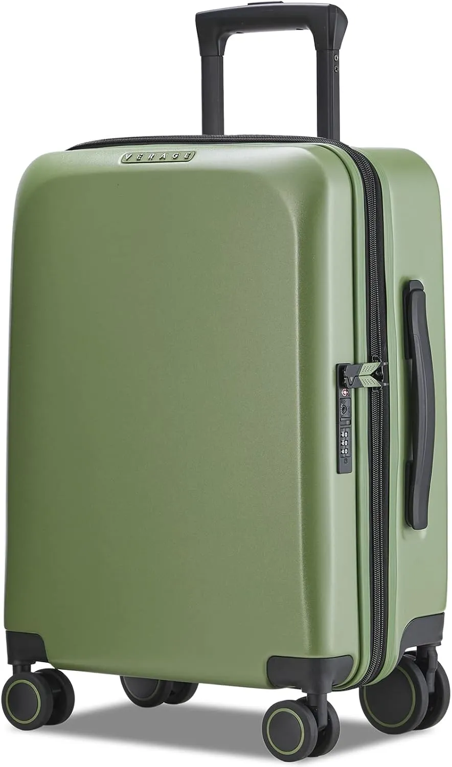 Verage Freeland Carry On Luggage with X-Large Spinner Wheels, Expandable Hardside Travel Luggage, Rolling Suitcase TSA Approved (20-Inch, Green)