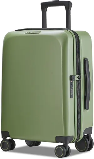 Verage Freeland Carry On Luggage with X-Large Spinner Wheels, Expandable Hardside Travel Luggage, Rolling Suitcase TSA Approved (20-Inch, Green)
