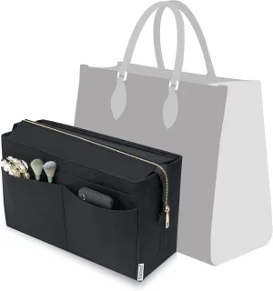 Vercord Felt Purse Organizer Insert Onthego 35 Handbag Tote Bag Organizer Bag in Bag with Removable Zipper