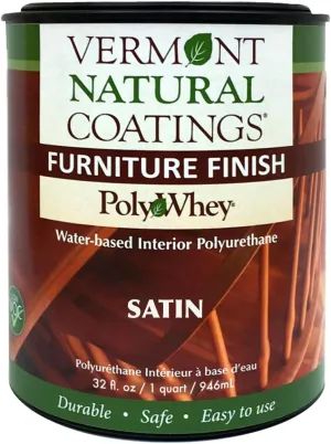 Vermont Natural Coatings PolyWhey Furniture Finish - Satin - Quart