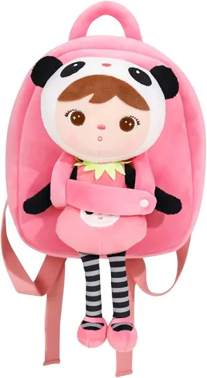 VICKYPOP MeToo Doll Plush Backpack,Cartoon Stuffed Animals School Bag for Kids Girls Boys (Panda)